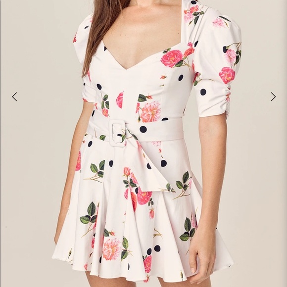 For Love And Lemons Pink Floral Mini Dress - Picture 3 of 11